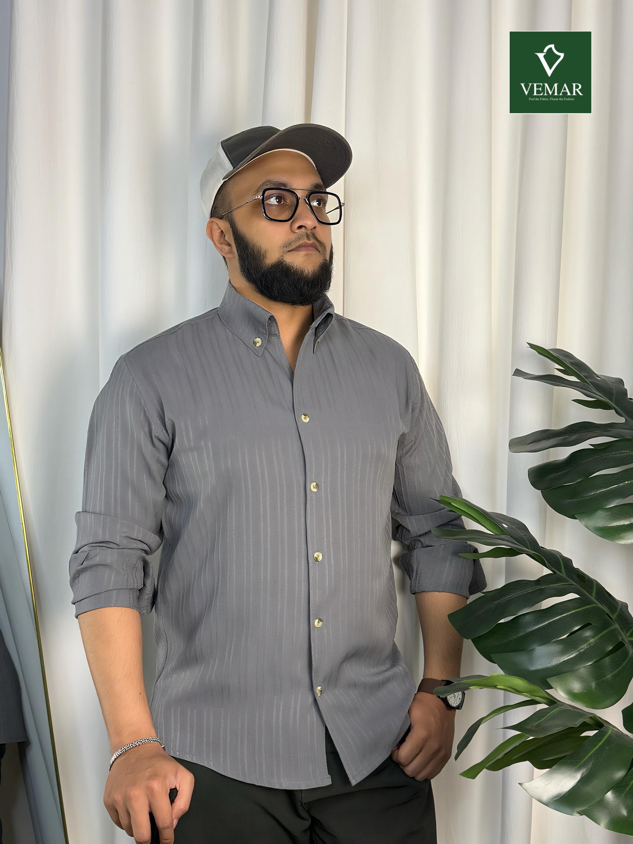 V Collar Shirt Long Sleeves